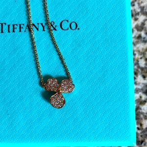 SOLD!!!!!👏🏼👏🏼👏🏼👏🏼👏🏼💕💕💕Tiffany&Co Paper Flower Rose Gold Necklace